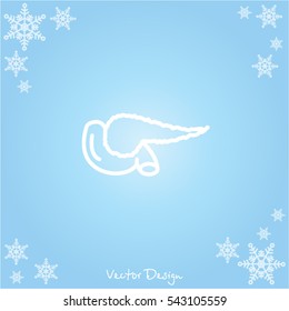 Web line icon. Pancreas