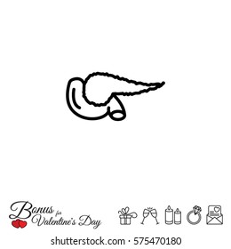 Web line icon. Pancreas