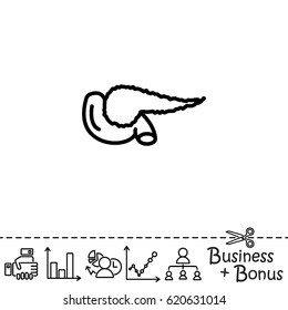 Web line icon. Pancreas