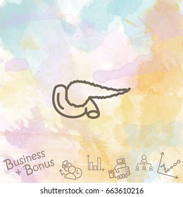 Web line icon. Pancreas