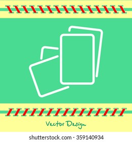 Web line icon. Paper, blank sheet of paper