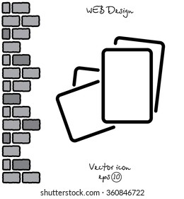 Web line icon. Paper, blank sheet of paper
