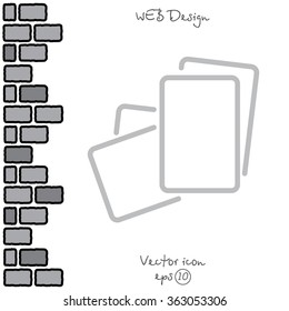 Web line icon. Paper, blank sheet of paper