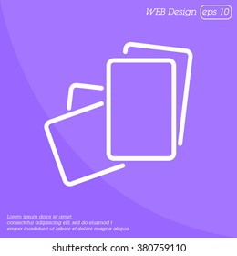 Web line icon. Paper, blank sheet of paper