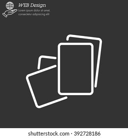 Web line icon. Paper, blank sheet of paper