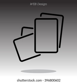 Web line icon. Paper, blank sheet of paper