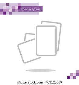 Web line icon. Paper, blank sheet of paper