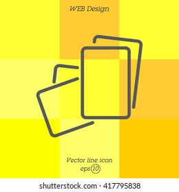 Web line icon. Paper, blank sheet of paper