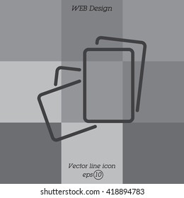 Web line icon. Paper, blank sheet of paper
