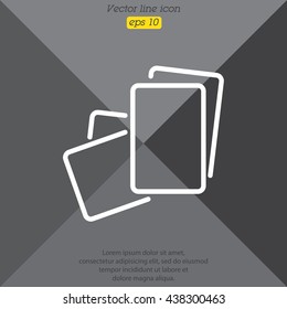 Web line icon. Paper, blank sheet of paper
