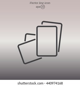 Web line icon. Paper, blank sheet of paper