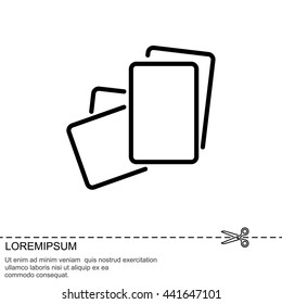 Web line icon. Paper, blank sheet of paper