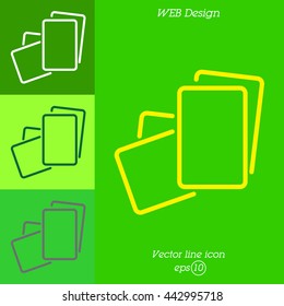 Web line icon. Paper, blank sheet of paper