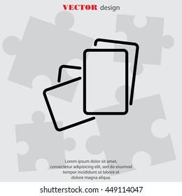 Web line icon. Paper, blank sheet of paper