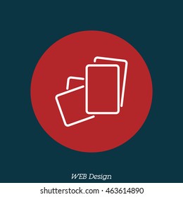 Web line icon. Paper, blank sheet of paper