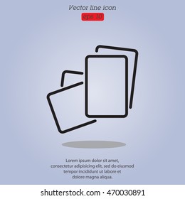Web line icon. Paper, blank sheet of paper