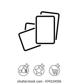 Web line icon. Paper, blank sheet of paper