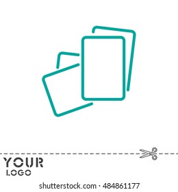 Web line icon. Paper, blank sheet of paper