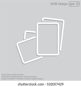 Web line icon. Paper, blank sheet of paper