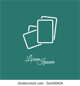 Web line icon. Paper, blank sheet of paper