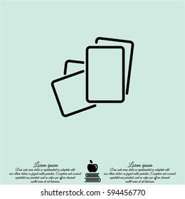 Web line icon. Paper, blank sheet of paper