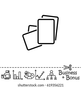 Web line icon. Paper, blank sheet of paper