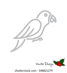 Web line icon. Parrot.