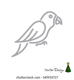 Web line icon. Parrot.