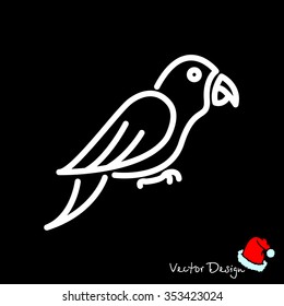 Web line icon. Parrot.