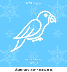 Web line icon. Parrot.
