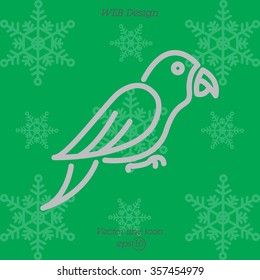Web line icon. Parrot.