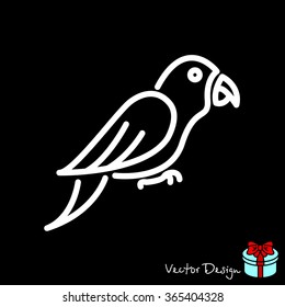 Web line icon. Parrot.