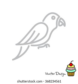 Web line icon. Parrot.