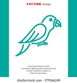 Web line icon. Parrot.