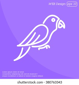 Web line icon. Parrot.