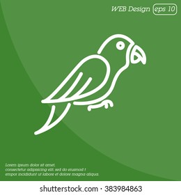 Web line icon. Parrot.