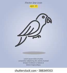 Web line icon. Parrot.