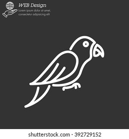 Web line icon. Parrot.