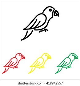 Web line icon. Parrot.