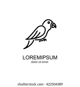 Web line icon. Parrot.