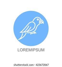 Web line icon. Parrot.