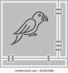 Web line icon. Parrot.