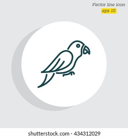 Web line icon. Parrot.