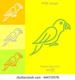 Web line icon. Parrot.