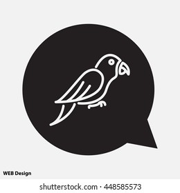 Web line icon. Parrot.