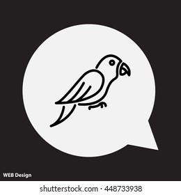 Web line icon. Parrot.