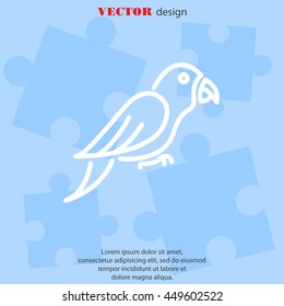 Web line icon. Parrot.