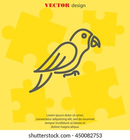 Web line icon. Parrot.