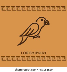 Web line icon. Parrot.