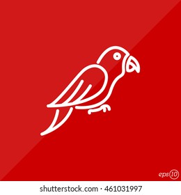 Web line icon. Parrot.
